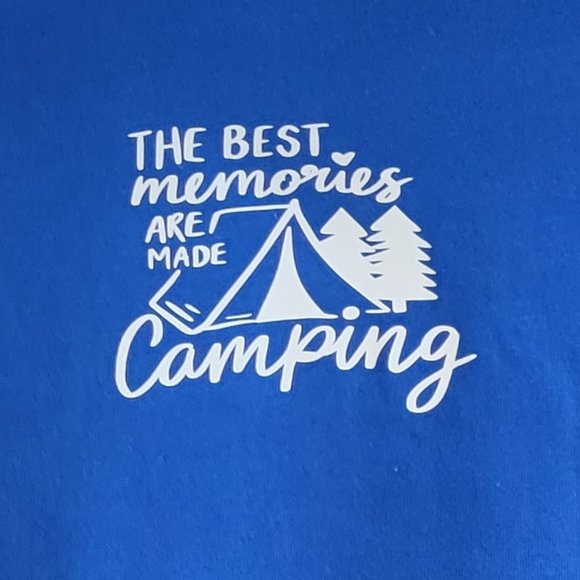 "The Best Memories Are Made Camping" Crew Neck T-Shirt - Picture 2 of 7